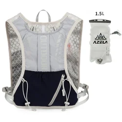 Reflective Hydration Backpack for Outdoor Sports & Cycling (Gray 1.5L Water Bag)