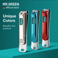MR.GREEN Nail Clippers Stainless Steel Curved blade Clipper Fingernail Scissors Cutter Manicure tools trimmer with nail files 1