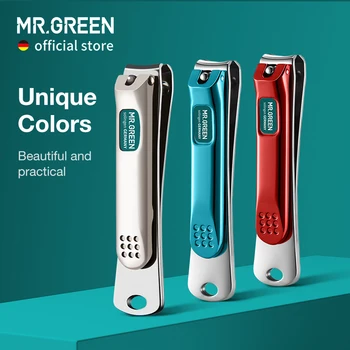 MR.GREEN tagliaunghie tagliaunghie a lama curva in acciaio inossidabile forbici per unghie tagliaunghie strumenti per Manicure trimmer con lime per unghie 1