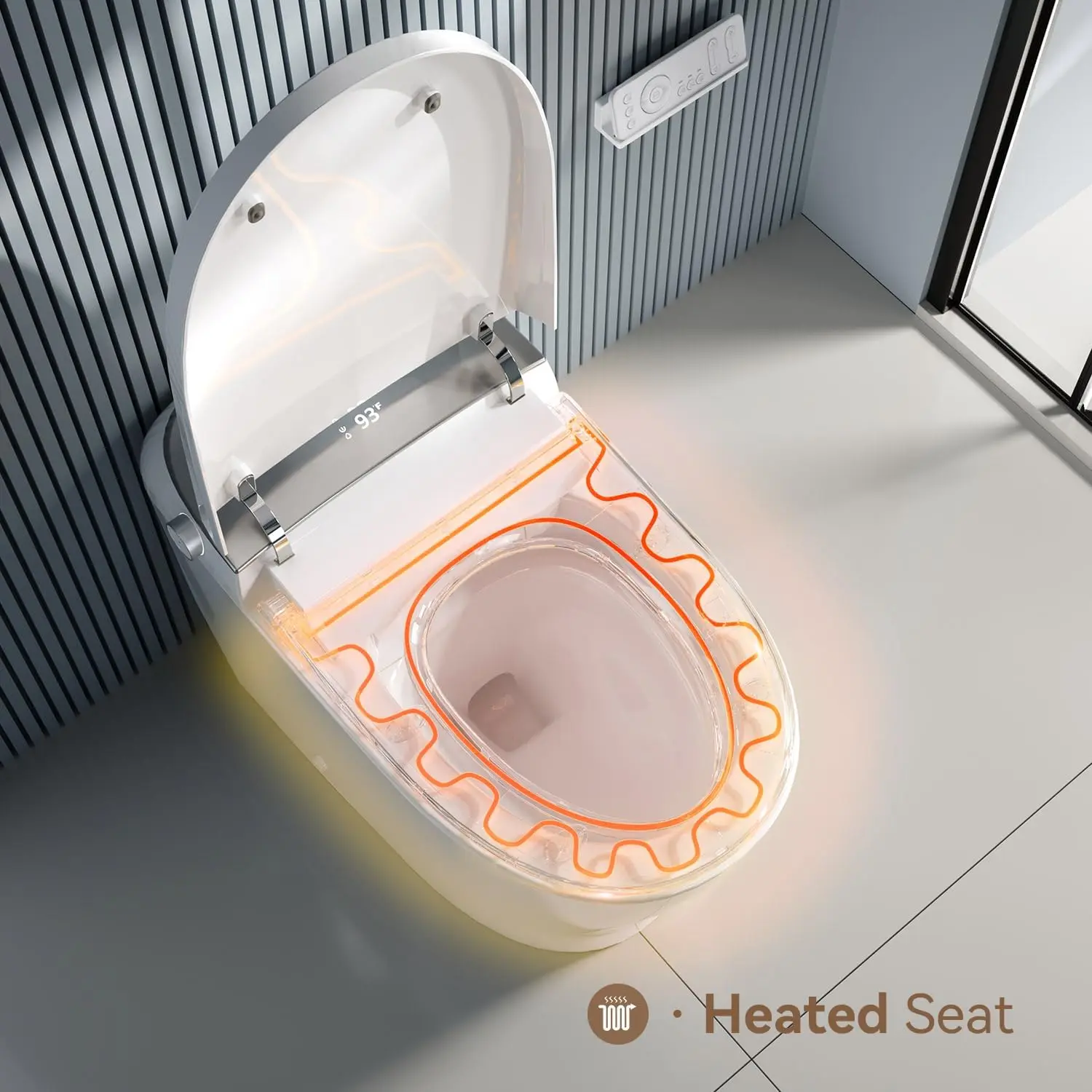 oilet with Bidet Built In Bidet Toilet with Heated Seat Elongated Japanese Toilet with Automatic FlushDryer Night Light 4
