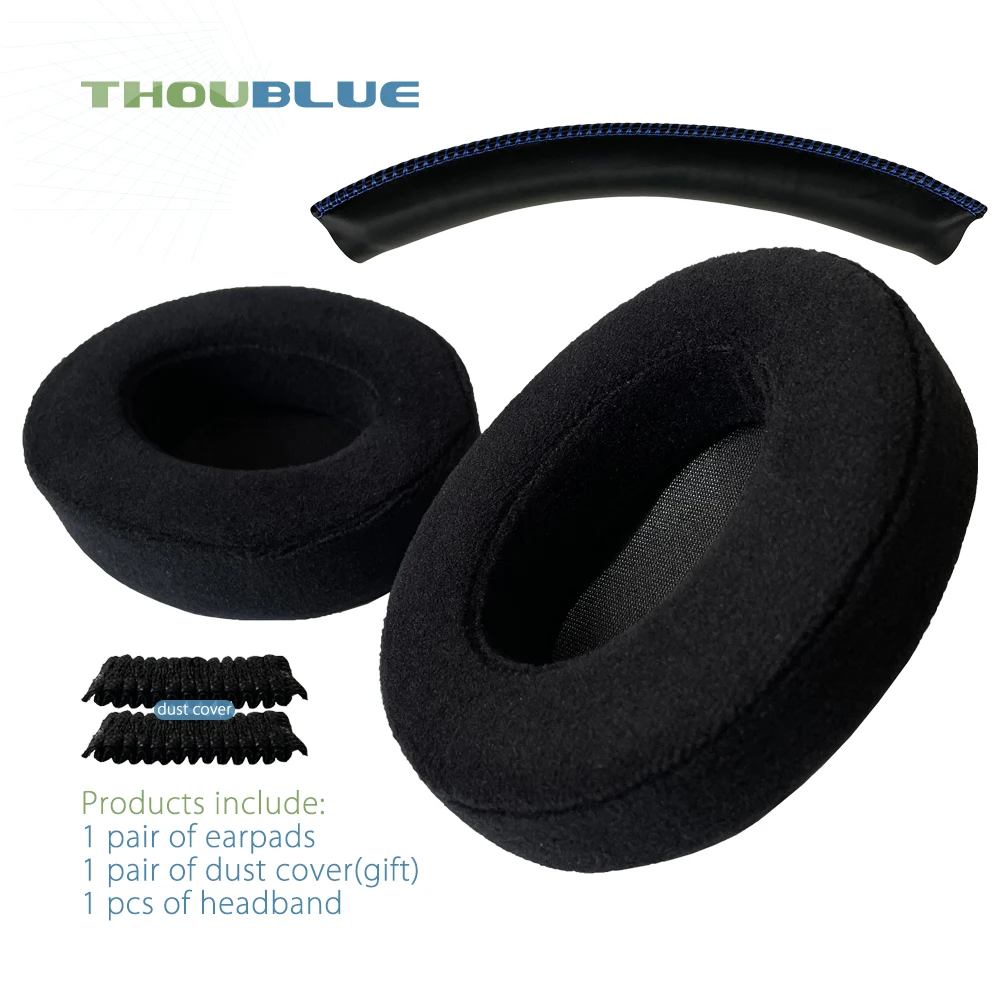 Premium Replacement Memory Foam Ear Pads - Silver Edition