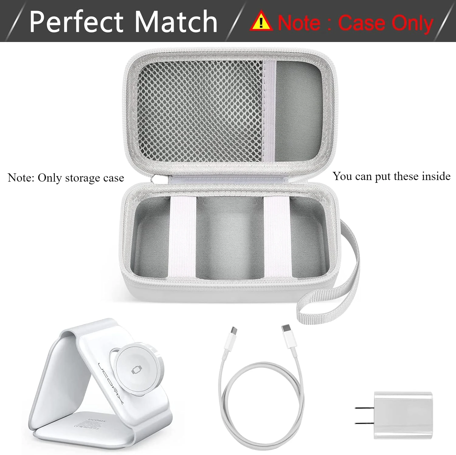 Travel Case for UCOMX for Nano/for Iseyyox/for LISEN/for RTOPS 3 in 1 Wireless Charger Foldable Magnetic Charging (CASE ONLY) wireless travel router case