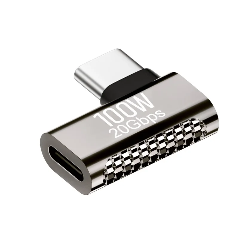 ?   100W USB 4.0 어댑터 엘보우 USB C 타입 C 남성-여성-여성 충전..
