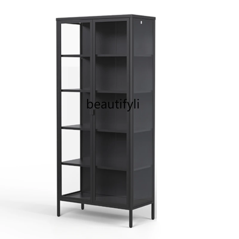 

Wine Cabinet Wall Living Room with Lights New Customized Commercial Display Stand with Glass Door Home Display Cabinet