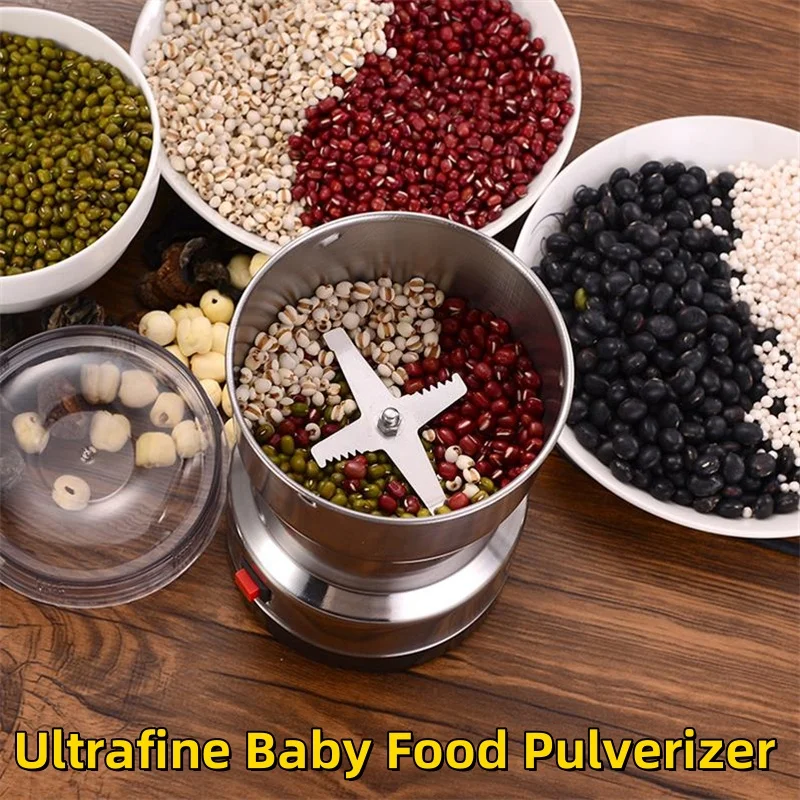 Mini Electric Grinder Household Ultrafine Baby Food Pulverizer Coffee Grinder Spice Pepper Grain Mill 4 Blades 110/220V