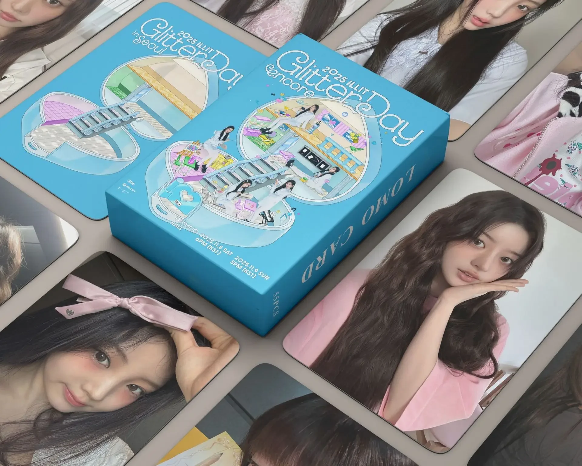 55Pcs Kpop Idol ILLIT New Series 2025 Glitter Day Meet-And-Greet