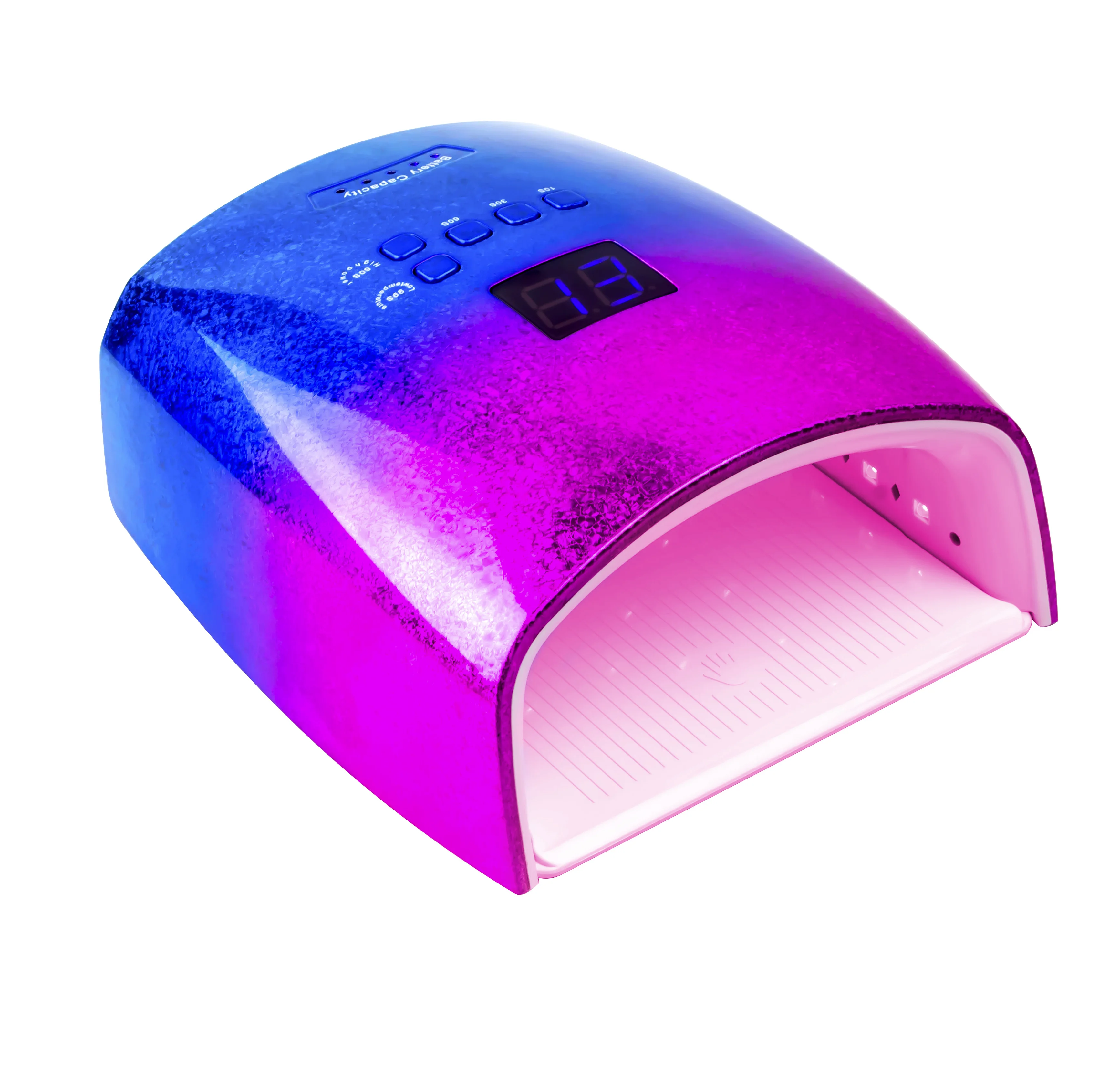 

Recharge Magic Ice Flowers 48w Nail Lamp UV Gel Cure Light Wireless Manicure Lamp Red Light Nail UV LED Lamp Cordless Nail Dryer