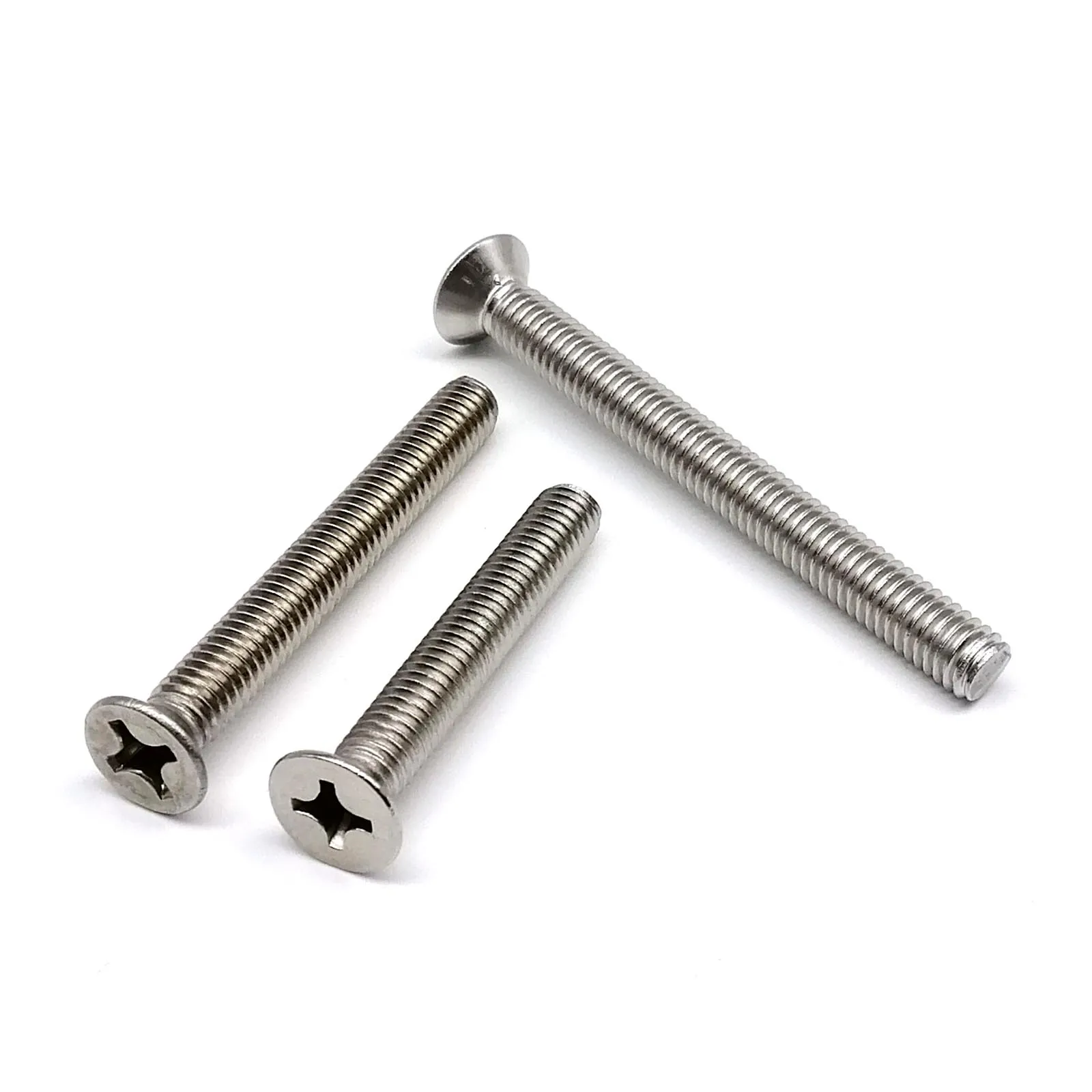 Lengthened M2 M2.5 M3 M3.5 M4 M5 M6 M8 3-100mm Cross Phillips Flat Countersunk Head Screw Bolt A2-70 304 Stainless steel GB819