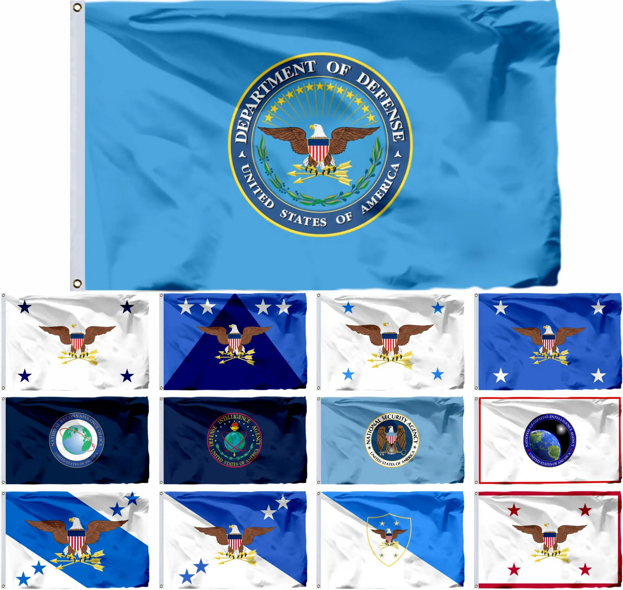 

USA Department Defense Seal Flag 90x150cm 3x5ft US NGA American NRO United States Flags and National Security Agency Banners