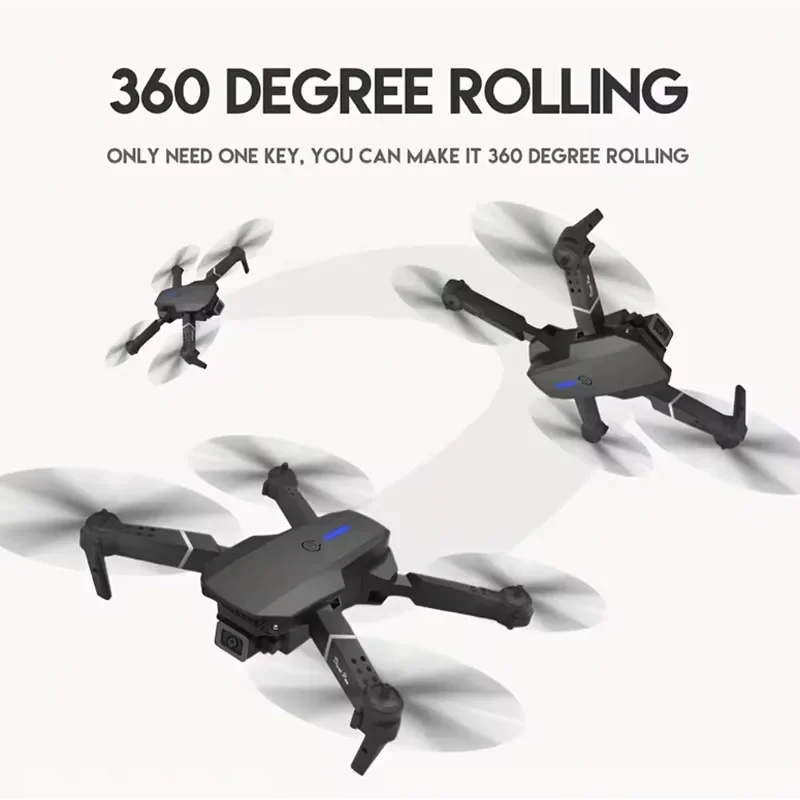 S729bbc0a7597439d8001f568da61df42O New E88Pro RC Drone 4K Professinal With 1080P Wide Angle Dual HD Camera Foldable RC Helicopter WIFI FPV Height Hold Apron Sell