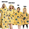 Winter Hoodies Sweatshirt Women Men Pullover Fleece Giant TV Oversized Blanket with Sleeves Adult Halloween Pumpkin Clothing 2