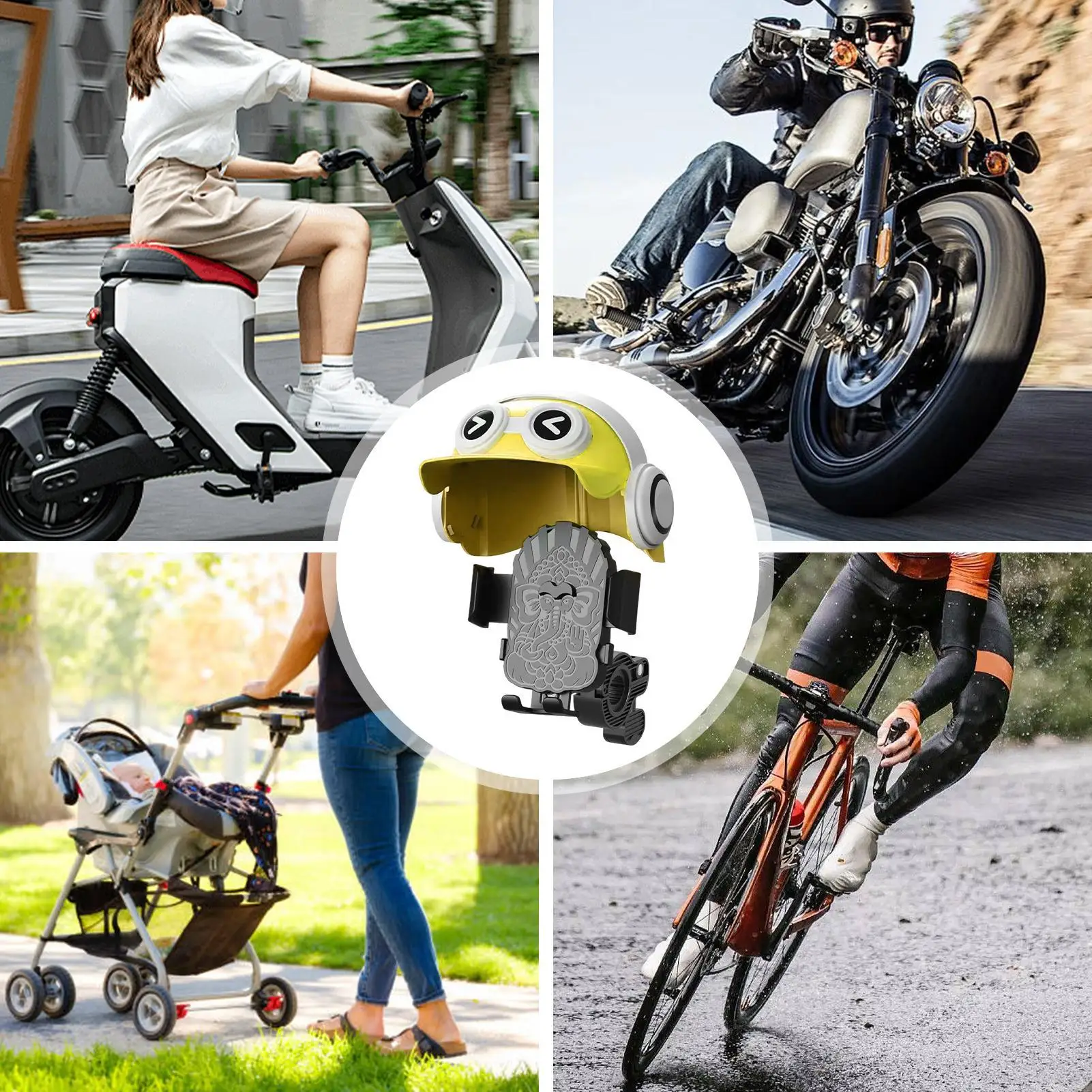 Sunshade Bicycle Mobile Phone Stand Sunshade Phone Holder With Helmet Consumer Electronics Supplies For Calling Delivery Live