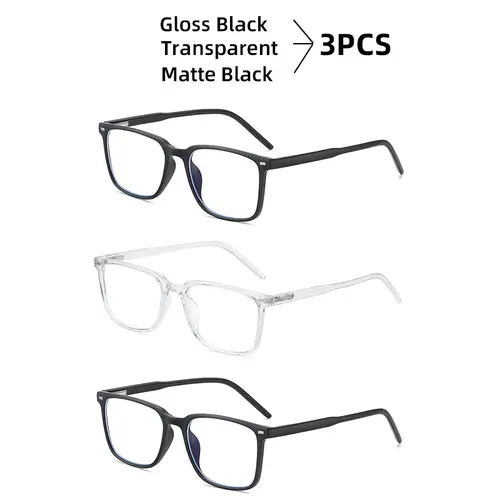 VIVIBEE Classic Square Blue Light Blocking Men Glasses Computer Gaming TR90 Black Anti Ray Eyeglasses Better Sleep Clear Eyewear - Image 8