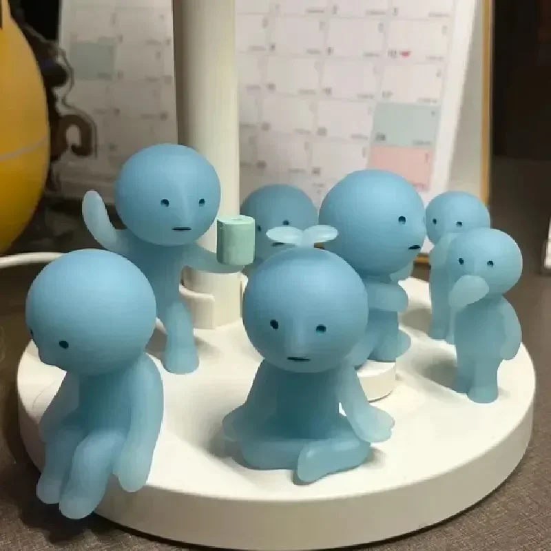SMISKI Life Series Glow-in-the-dark Doll Blind Box Corner Decorative Tabletop Model Christmas Toy Surprise Gift 24pcs glow dark doll