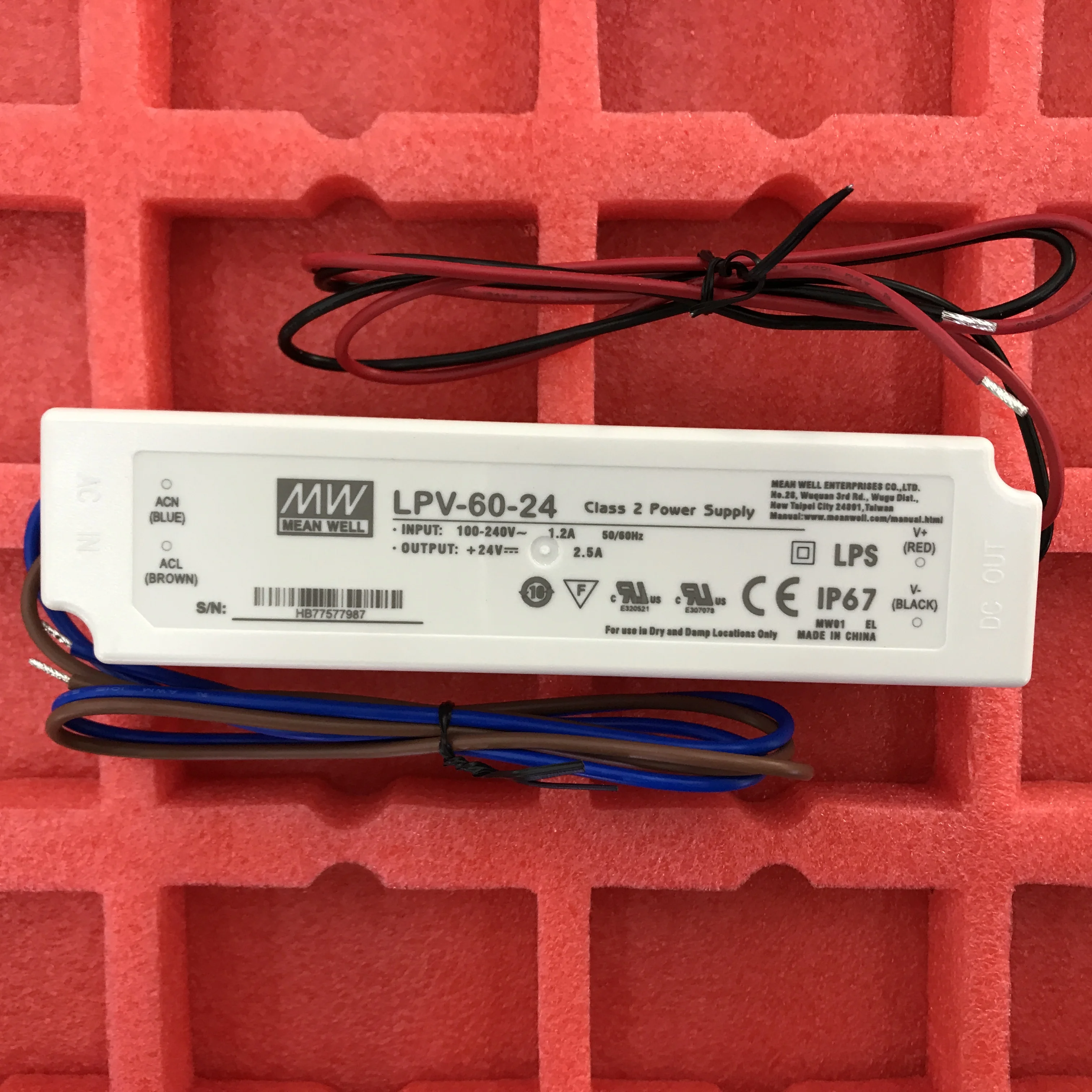 MEAN WELL LPV-60 LPV-60-5 LPV-60-12 LPV-60-15 LPV-60-24 LPV-60-36 LPV-60-48 LED 방수 전원 공급 장치