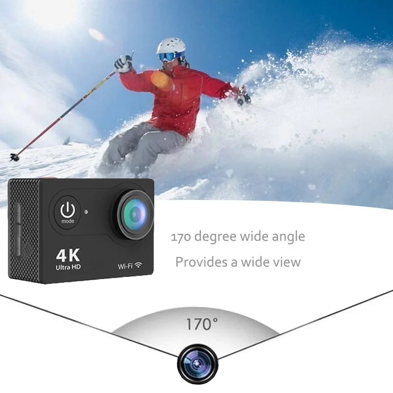 Экшн-камера H9R Ultra HD 4K WiFi с дистанционным управлением ...