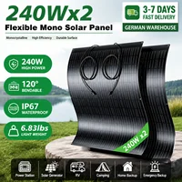 Panneau solaire flexible 480W, charge de batterie 24V, cellule solaire mono, étanche IP67, pour balcons, camping-cars, sacs à dos, tentes 1