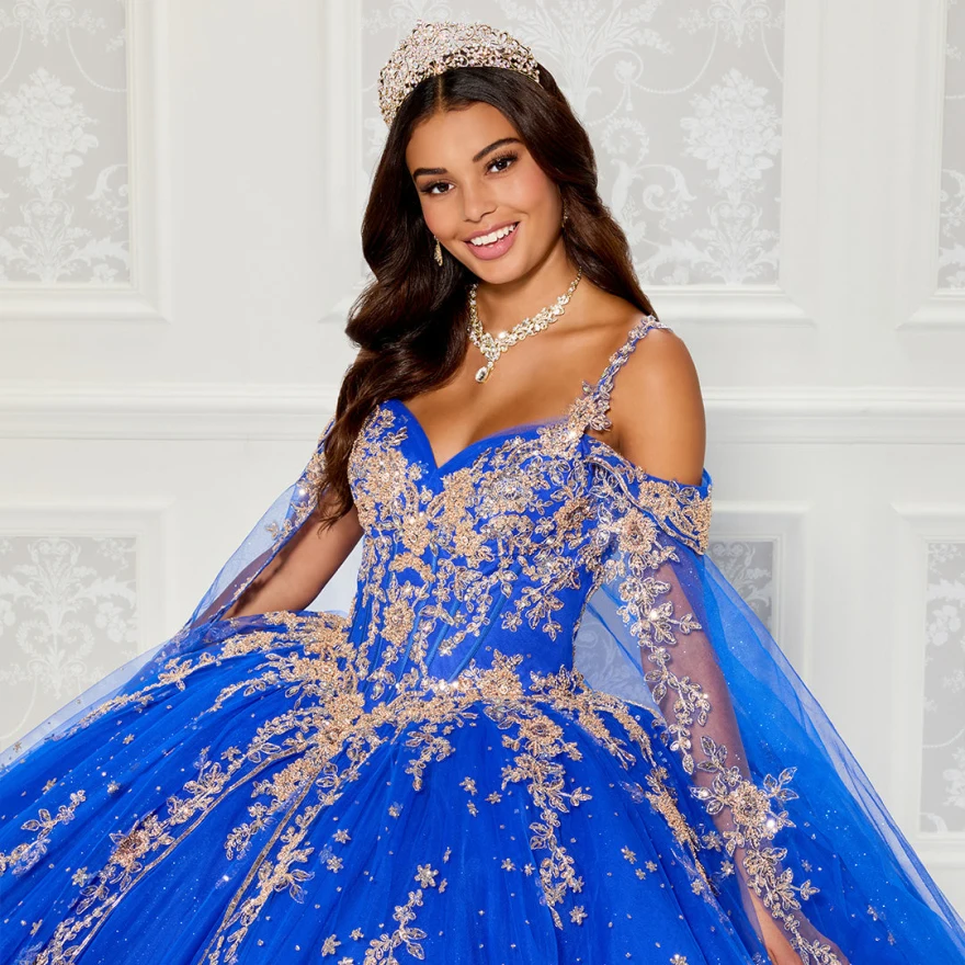 Lorencia Royal Blue Quinceanera Dresses 2023 Beaded Sequined Lace Appliques Sweet 16 Dress Ball Gown vestidos de 15 años YQD33