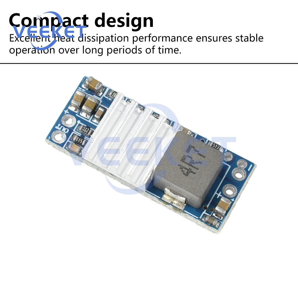 Module Boost réglable 3.3V-12V 6A, installé sur un drone avec vis de fixation