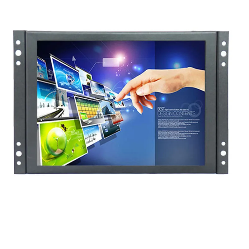 Zhixianda Small Size 8 Inch 4:3 1024x768 HDMI TFT LCD HD Industrial Grade Resistive Capacitive Touch Screen Open Frame Monitor