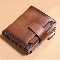Genuine Leather Men Wallets with Coin Pocket Detachable Card Holder Real Leather Small Men Clutch Wallets Short 1