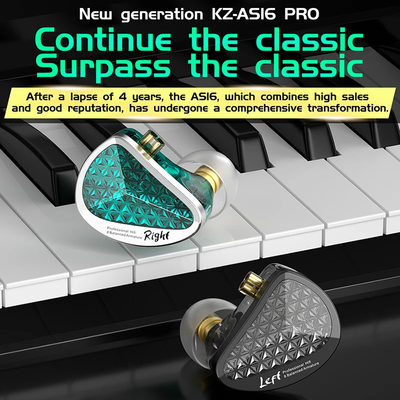 KZ AS16 برو سماعة سلكيةمع ميكروفون - Image 2