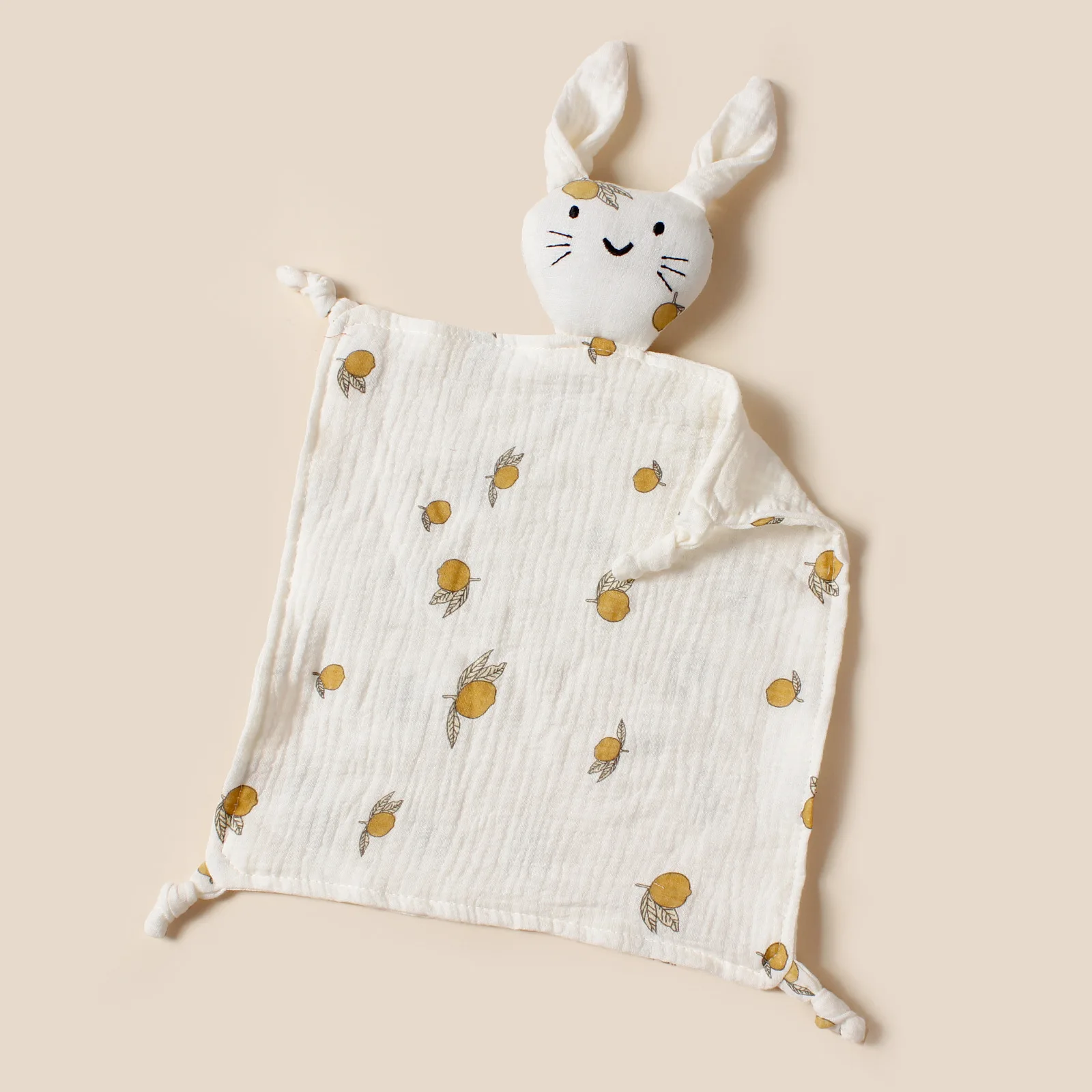 New Baby Cotton Muslin Comforter Blanket Newborn Sleeping Dolls Print Cat Kids Sleep Toy Soothe Appease Towel Bibs Saliva Towel 5