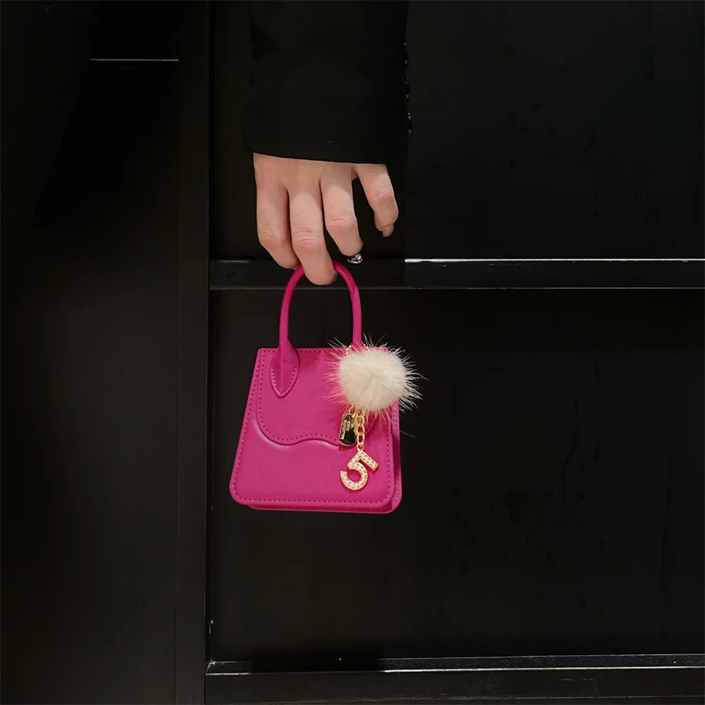Luxury PU Leather Handbag Phone Case - Cute Solid Cover