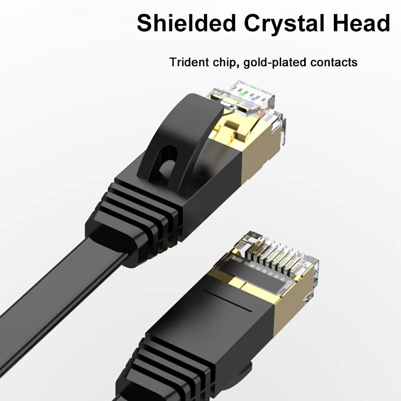 OMAY CAT7 이더넷 케이블 플랫 Lan 0.2m 0.3m RJ45 네트워크 케이블 쉴드 Lan 케이블 모뎀 라우터 용 패치 패널 rj45 용 UTP 플랫