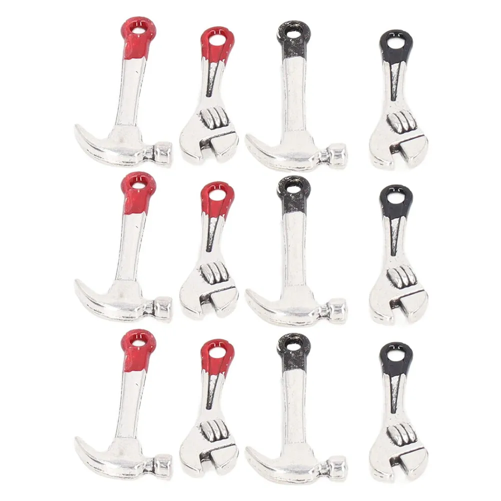 16개의 사실적인 미니 수리 도구 세트, 인형의 집 1:12 스케일 공구 상자 액세서리, 실습 학습 장