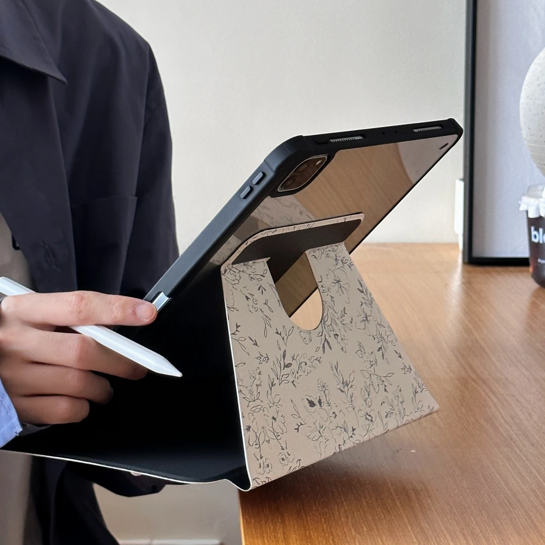 Line Flower Tablet Case for iPad
