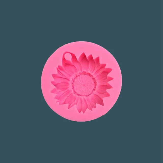 Napraforgó Virág Szilikon Penész Csokoládéhab Sütőszerszám Csepp Szalag Lyuk Aromaterápia Gyertya Gipsz - Image 5