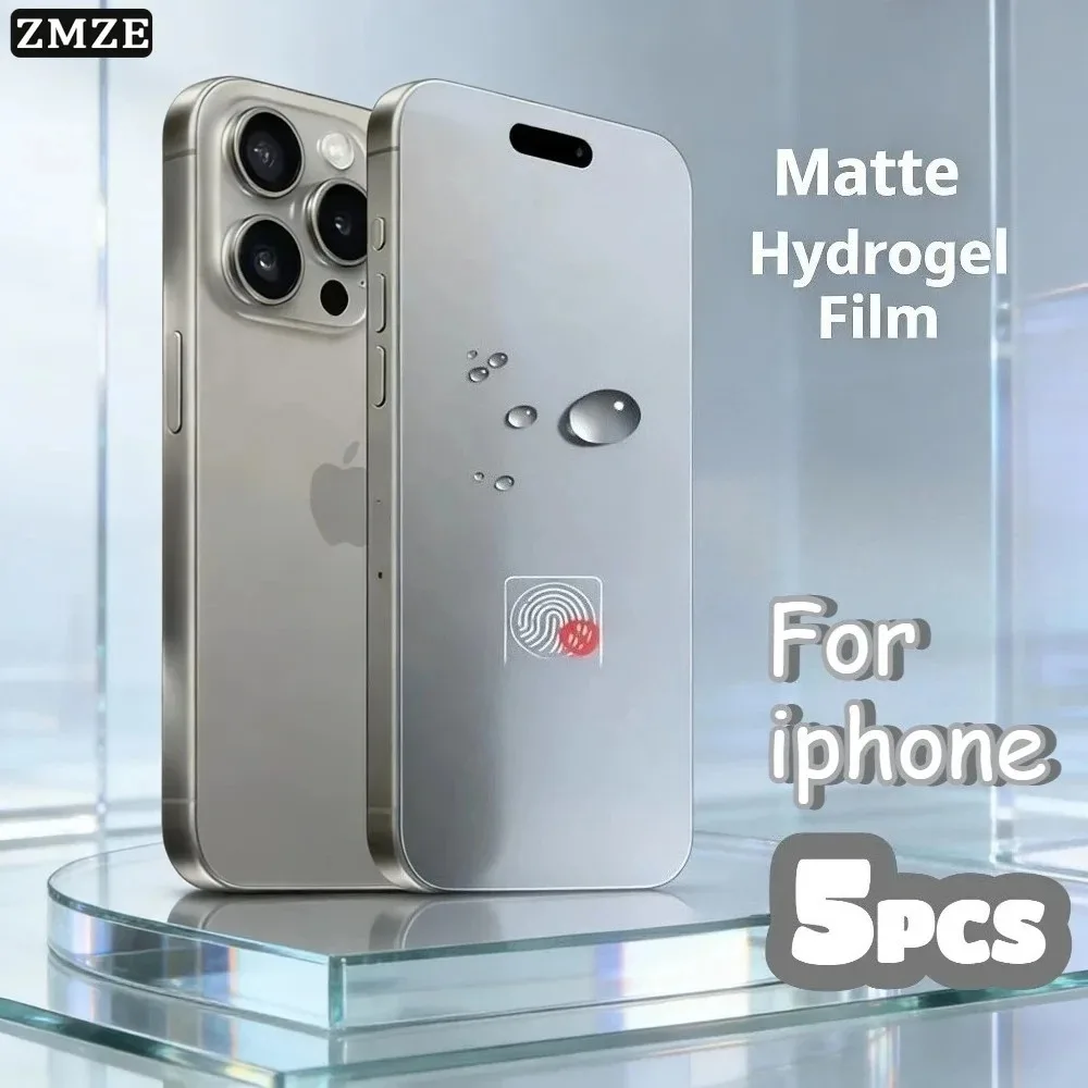 5pcs Matte Hydrogel Protective Film for Iphone Air 17E 17 16 15 14 13 Matte Film for IPhone 17 Promax Not Glass Screen Protector