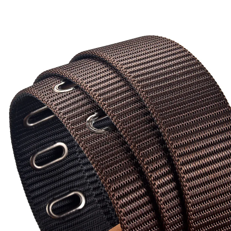 Herren-Gürtel mit Dornschließe, Segeltuchgürtel, modischer Nylongürtel, Jeansgürtel, militärisches Training, verdickter Denim-Gürtel, Trend, Outdoor-Casual – Detail 4