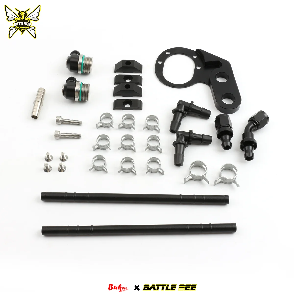 혼다 시빅 타입 R FK8 FL5 알루미늄 오일 캐치 캔 탱크 브래킷 포함 광택 배플리스 리저버 필터 포함 블랙