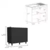 Napoles 2 Utility Sink with Cabinet, Stainless Steel Countertop, Interior Shelf Black 2