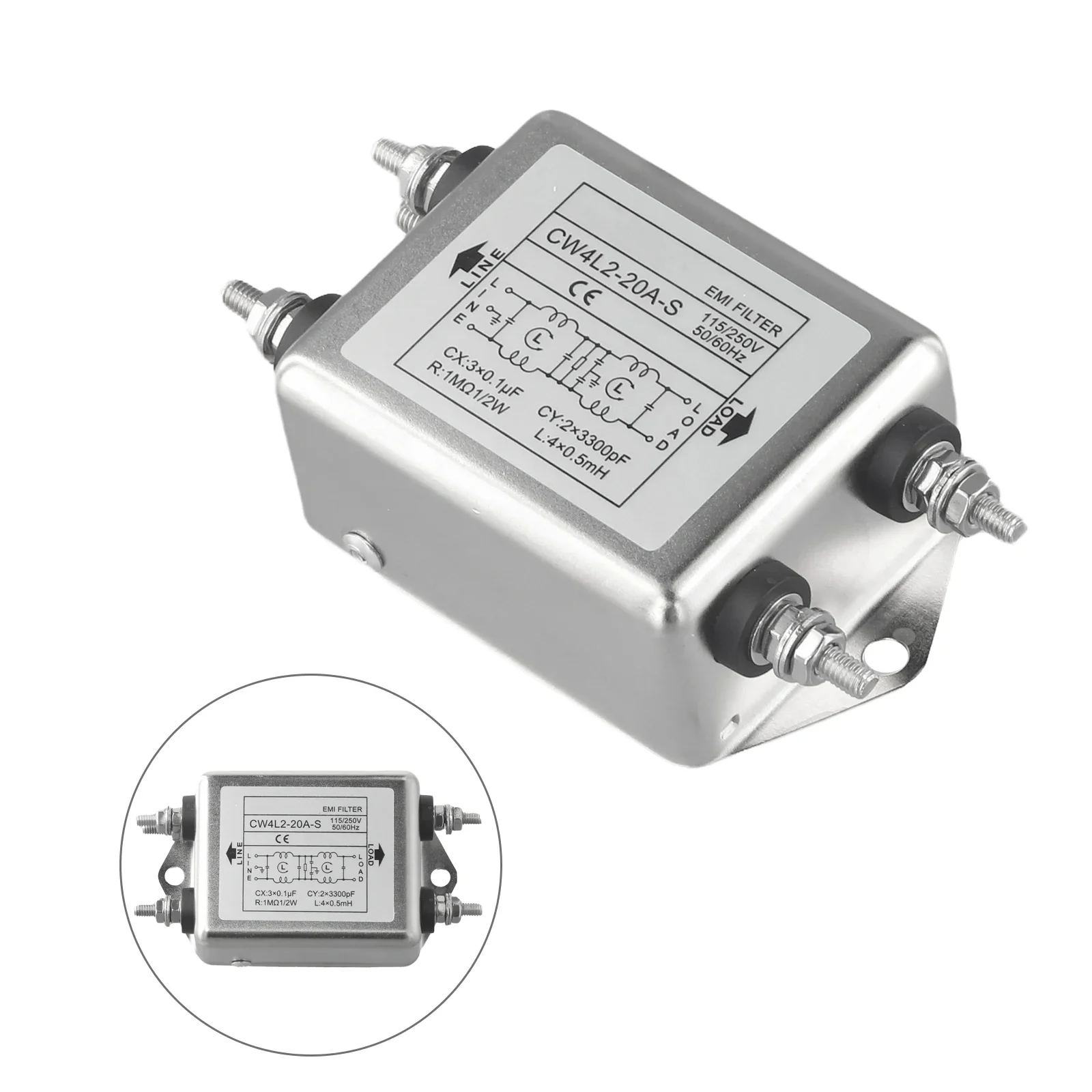 패션 전자 부품 전원 필터 전기 필터 115/250VAC 50/60Hz 최고의 브랜드의 새로운 버기 CW4L2-10A-S