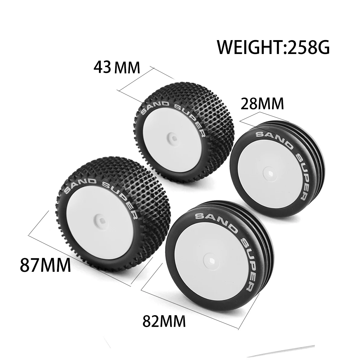 Rubber Wheels Rc 1/10 Buggy | Rubber Tires Wheels Tyres