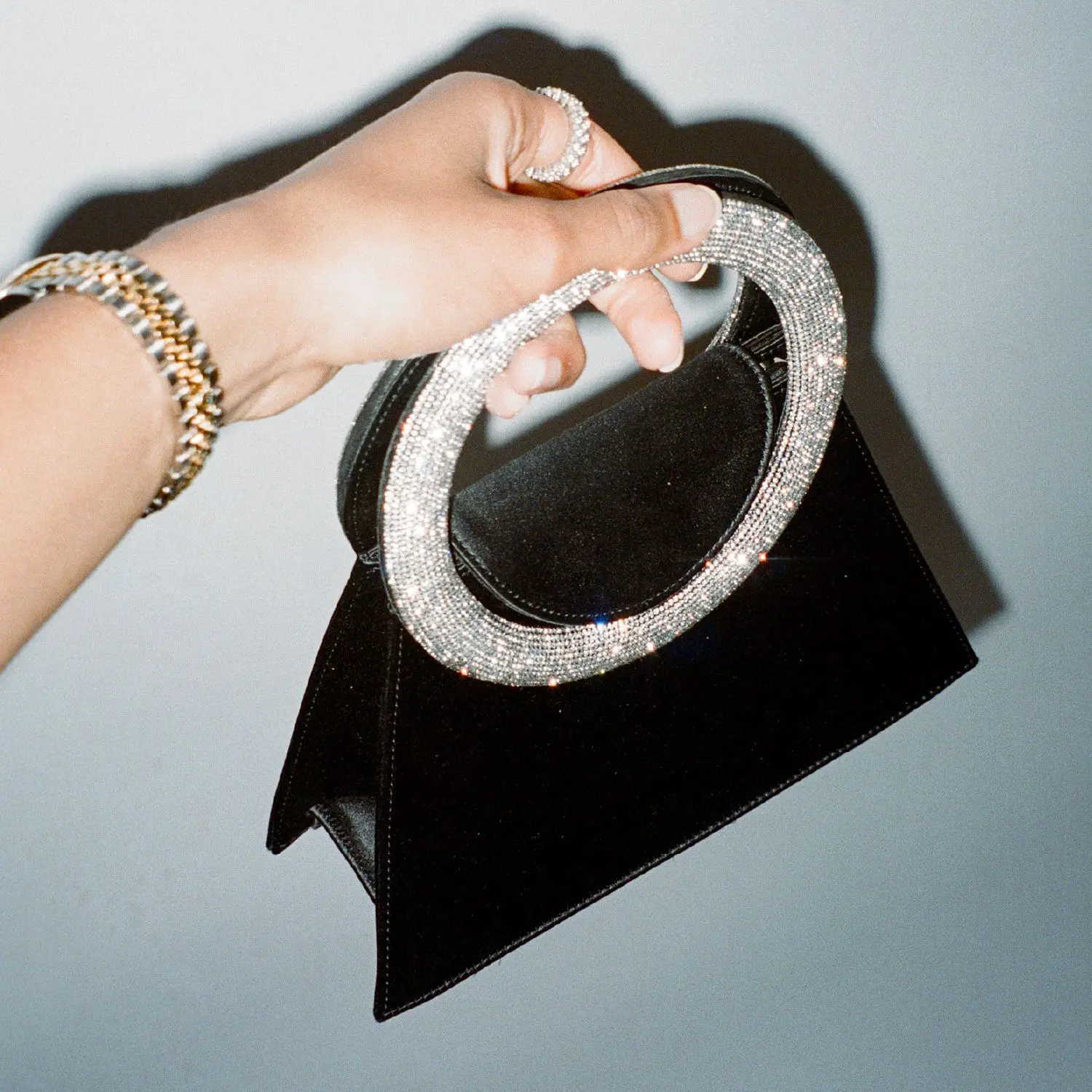 

Evening Clutch Party Bags For Women Luxury Designer Handbags And Purse 2023 New In Fashion Satin Shiny Rhinestones Small Wallet