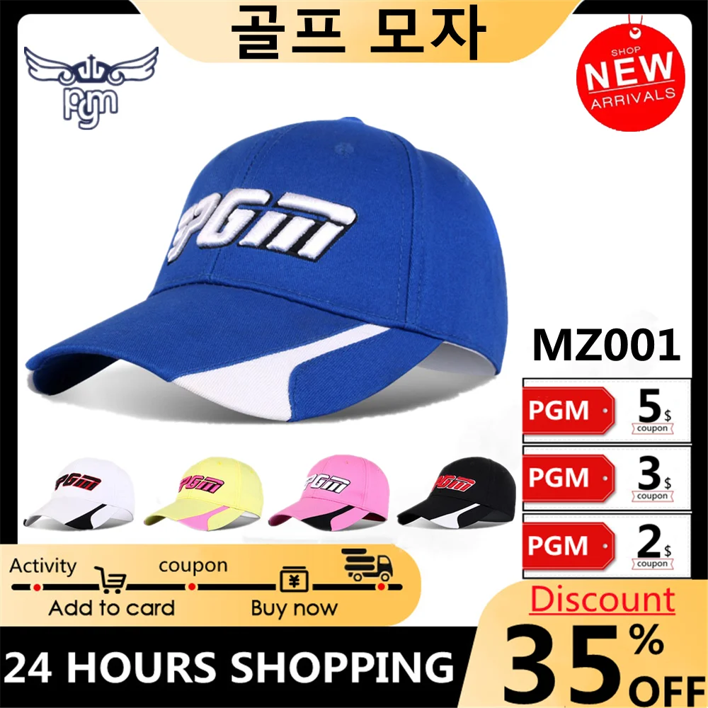 PGM Golf Men'S And Women'S Sports Cap Personality Sunscreen Fashion Ball  Cap Pure Cotton Breathable Course Use Sun ProtectMZ001