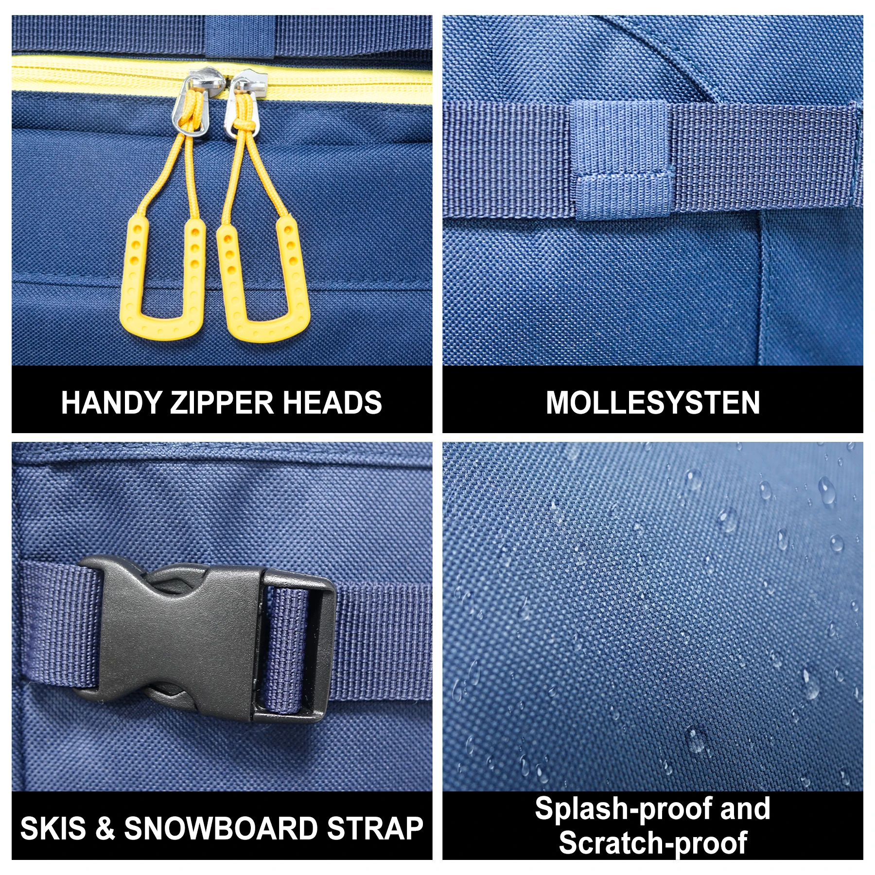 ski gear travel bag with adjustable straps