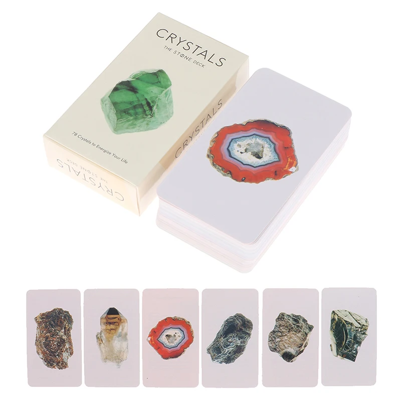 Crystals The Stone Deck Oracle Card Deck For Fate Divination Leisure Entertainment Card Game New High Quality Board Games 3