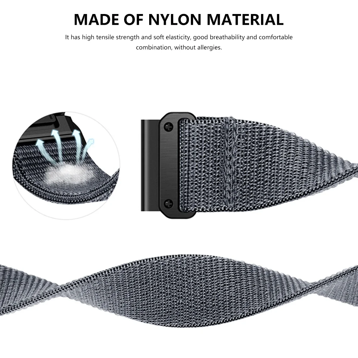 Enhanced Nylon Quick Release Watchband Strap - 22/26MM by Galaone