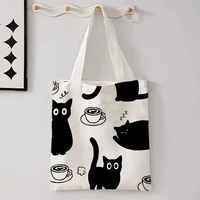 Kawaii Chic dessin animé animaux chat grande capacité sac fourre-tout papillon, Panda élégant sac à bandoulière pour les femmes 4