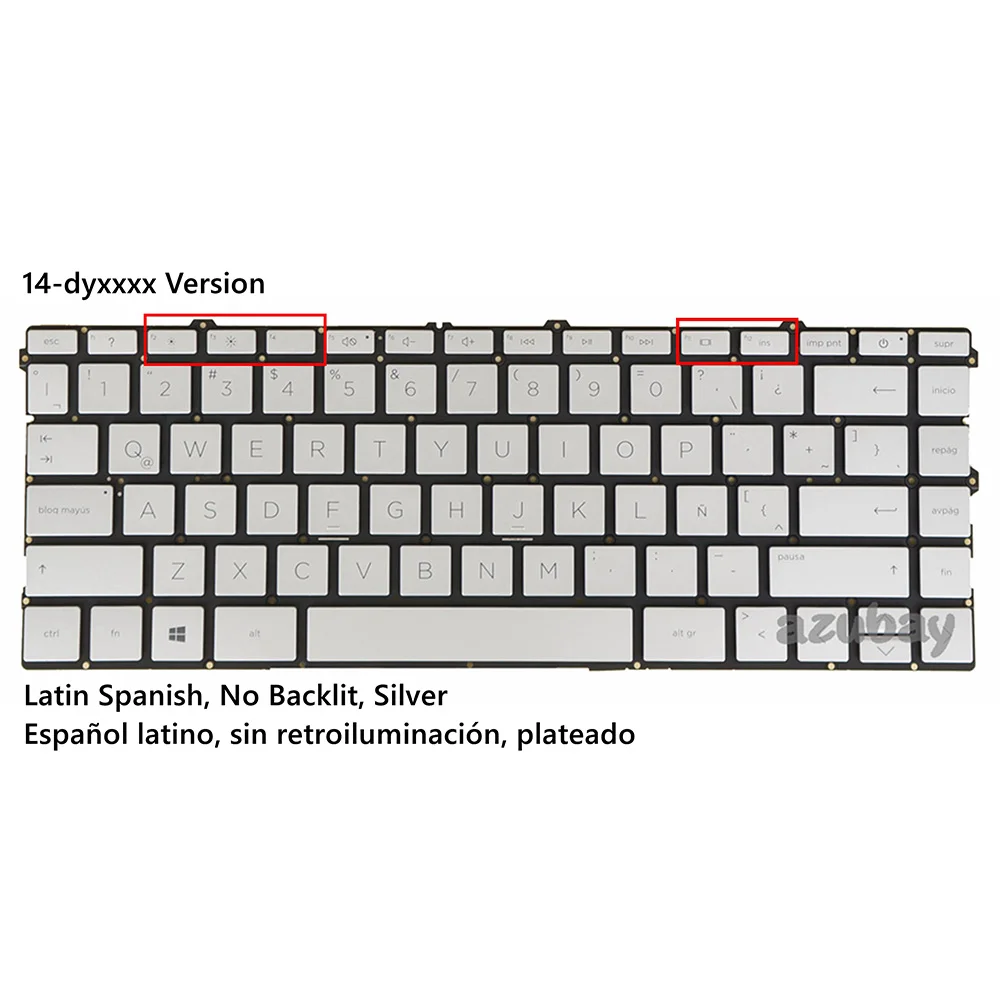 Teclado Portátil Espanhol para hp 14-dy0009la Dy0010la Dy0011la Dy0012la Dy0013la Dy0501la Dy0502la Dy0503la Dy0504la Retroiluminado - Imagem 2