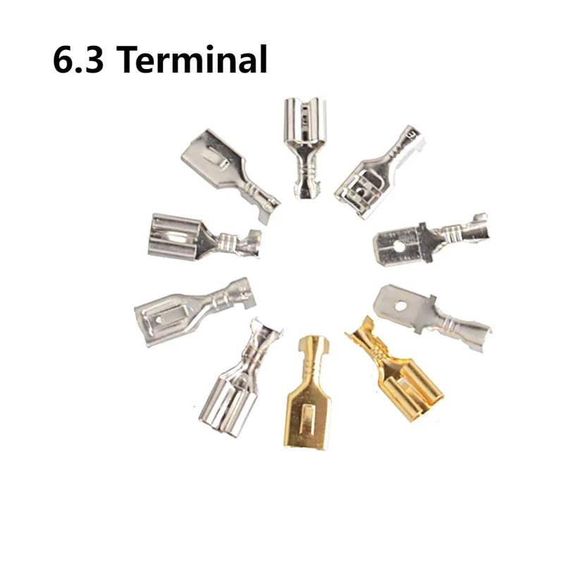 

100pcs/lot Male Female Plug-in Terminal Bl 6.3 Insert Spring Insert Piece Female with L Buckle Cold Pressed