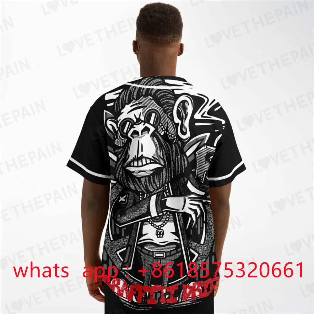 Populaire Baseball Jersey Name and Number Short Sleeve Casual Streetswear for Men/Women/Kids Big size Any Colour