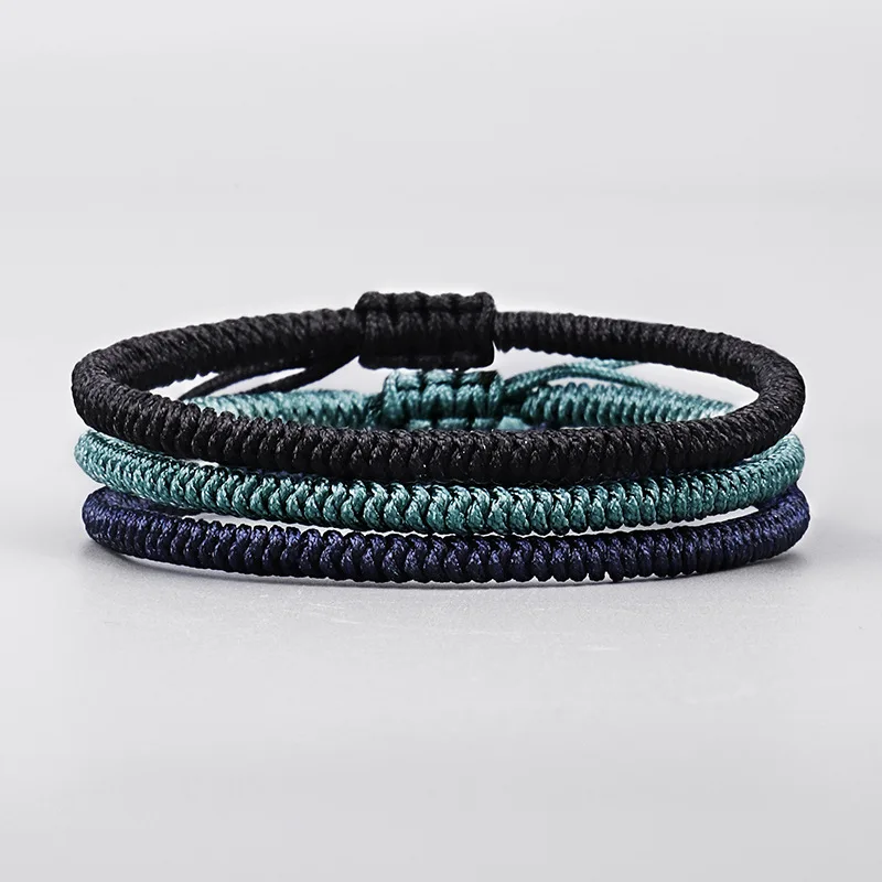 Handmade Knots Rope Bracelet Buddhist Lucky Charm Bracelets & Bangles For Women Men Gift