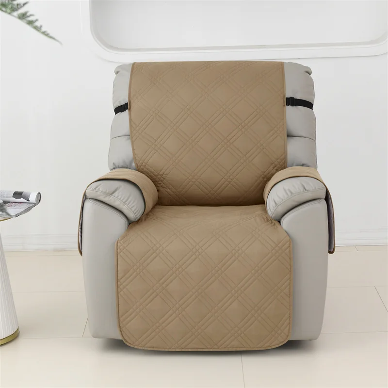 1seater Waterproof Recliner Cover Solid Color Quilted Armchair Slipcover Pet Kids Accent Couch Cushion Living Room Hotel Home 5