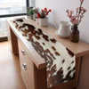 Brown Cowhide Printed Linen Table Runner Dresser Scarf Table Decor Farmhouse Western Style Table Runners Kitchen Home Paty Decor 1